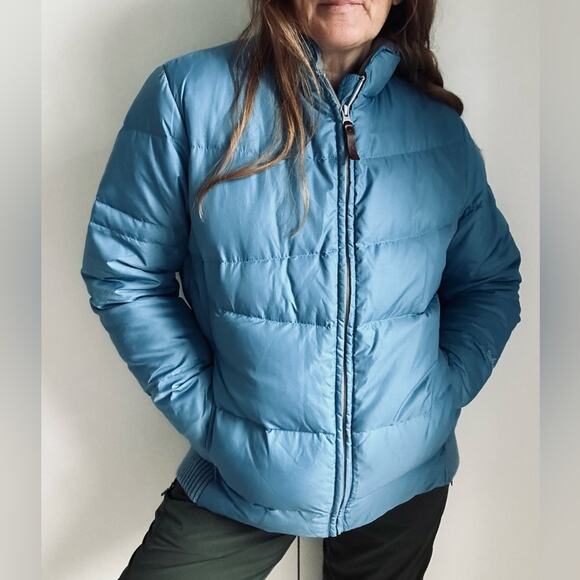 Woolrich Down Puffer Coat baby Blue Size Modern Large Vintage 90s - Picture 8 of 12